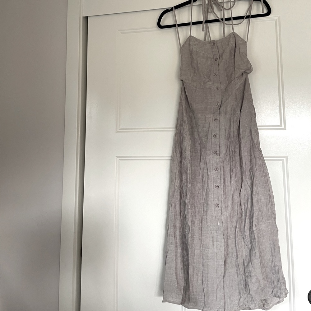 Lush button front midi dress